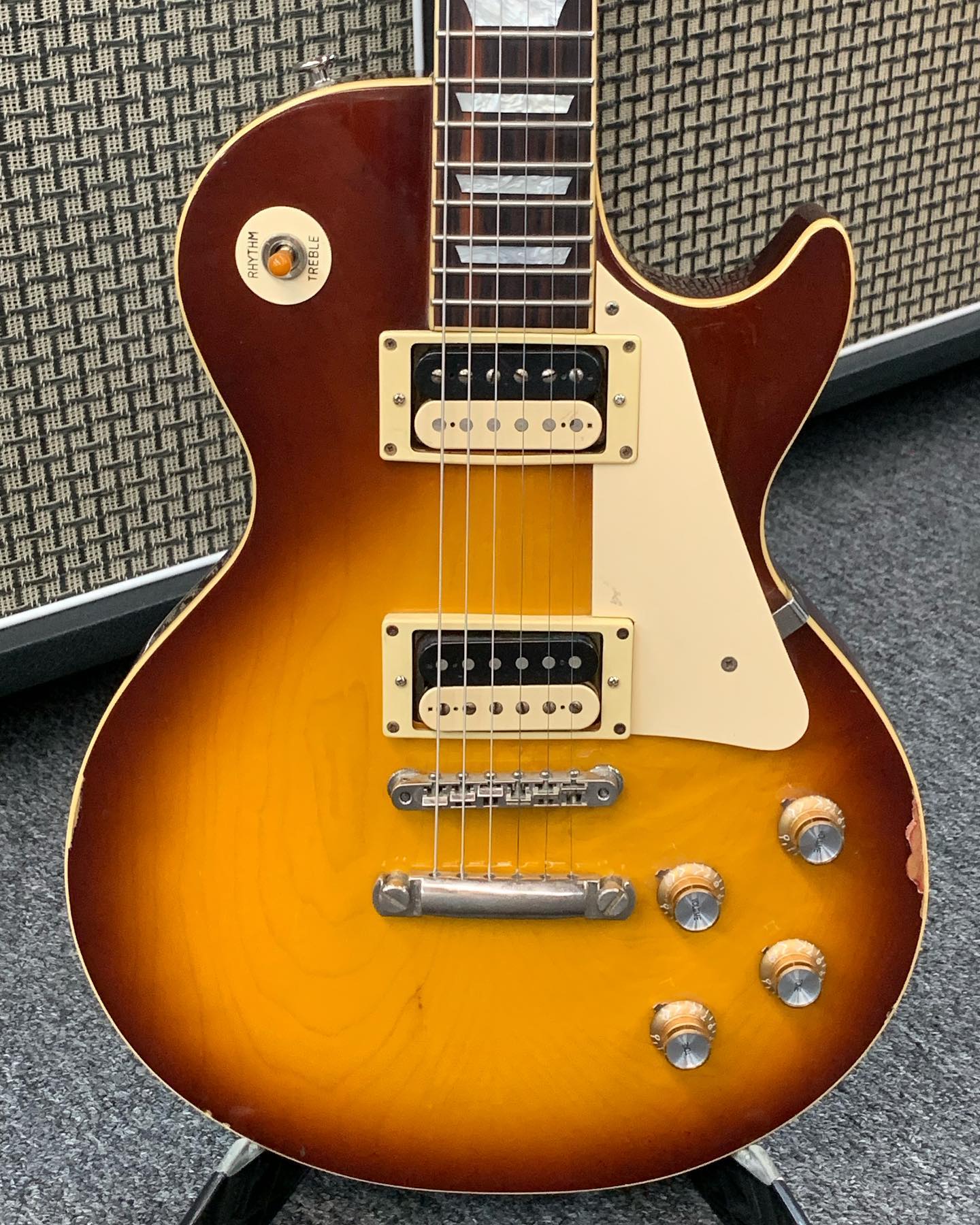 Now playing: 1984 Greco JS-55 John Sykes model.