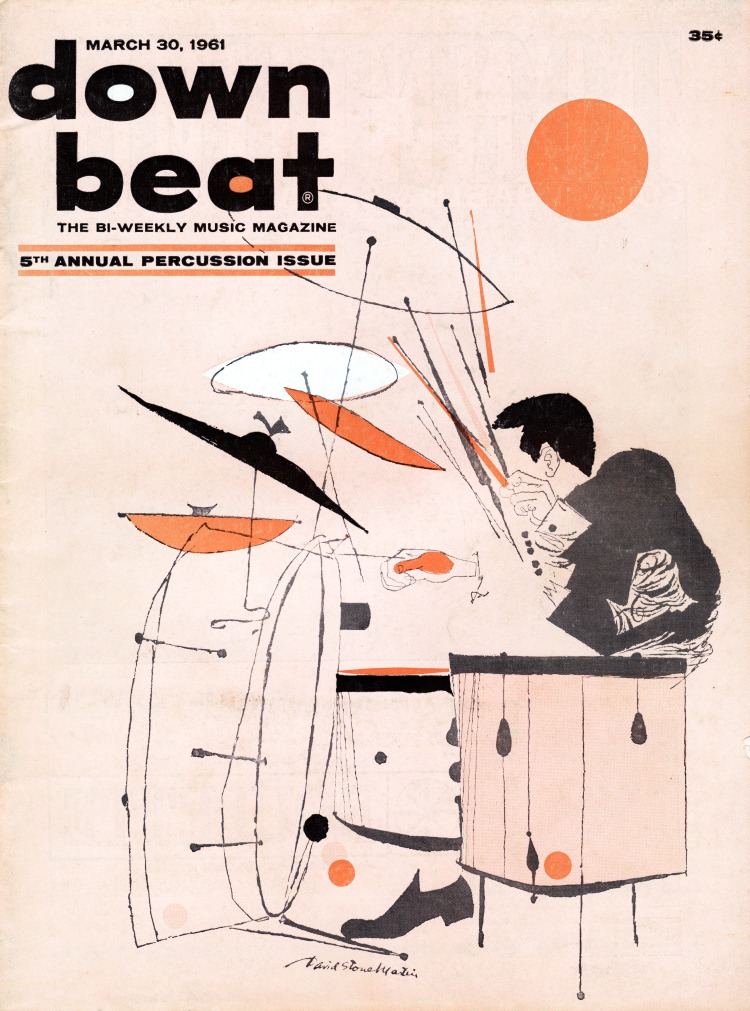 Vintage Down Beat Jazz Record Review Magazines from the 50s and 60s