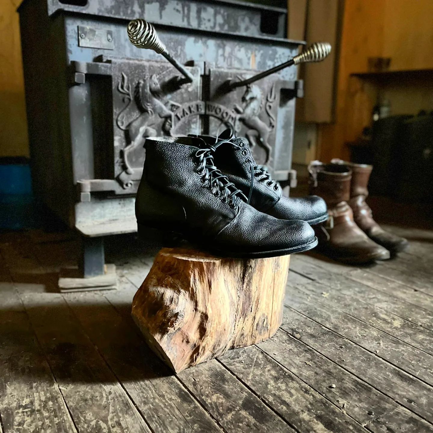Sagara Bootmaker's Usmc Inspired Dress Boot with Oliva Minerva Wax