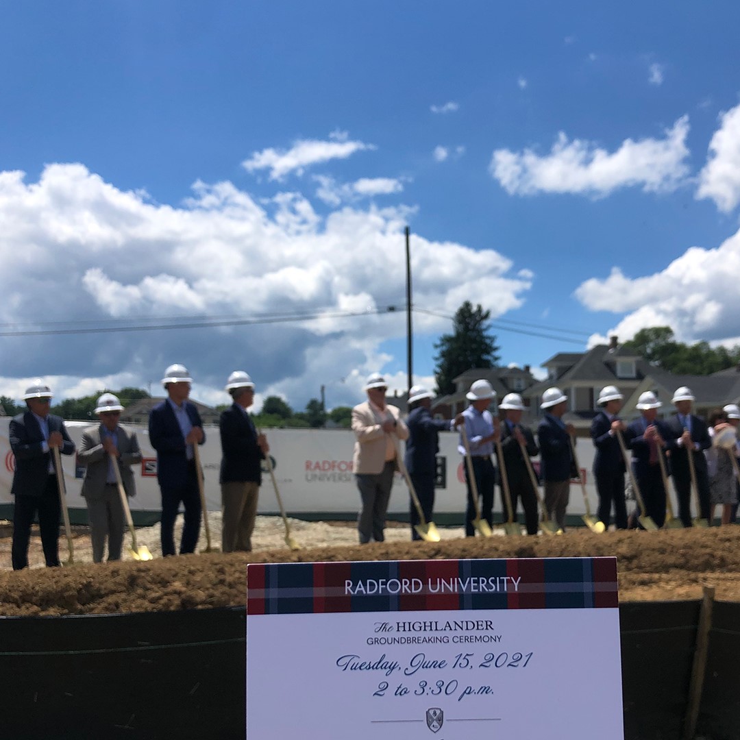 At a very special groundbreaking... - Radford University
