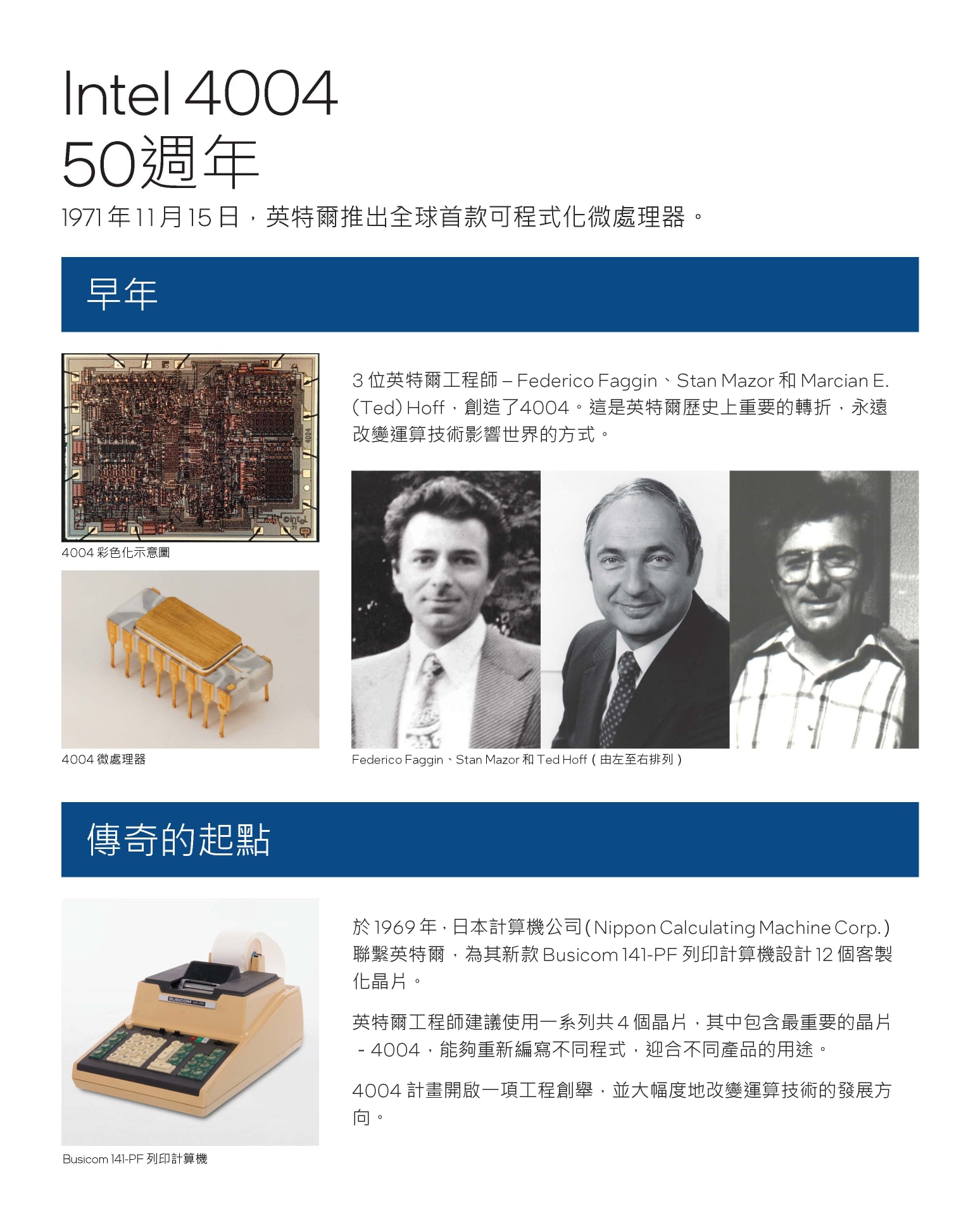 HKEPC - 50 年前今日 (1971/11/15) Intel 4004 處理器為何誕生... | Facebook