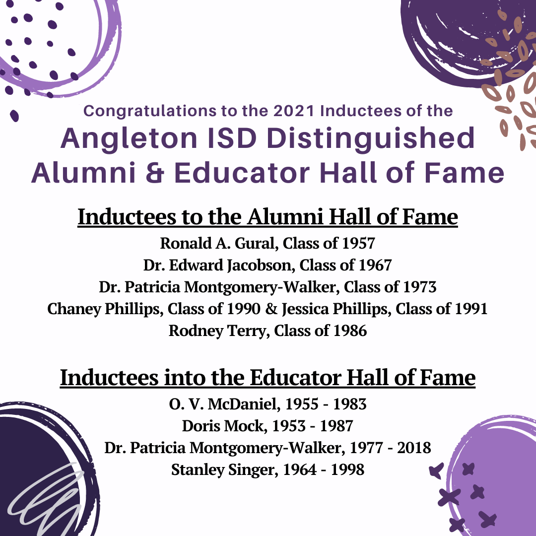 Angleton - We are so excited to announce the 2021 inductees into the ...