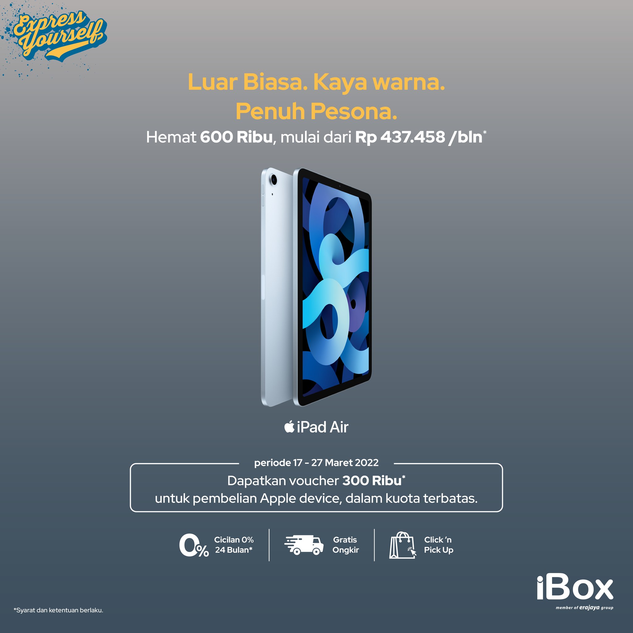 iBox - Luar Biasa. Kaya Warna. Penuh Pesona Miliki iPad Air dengan ...