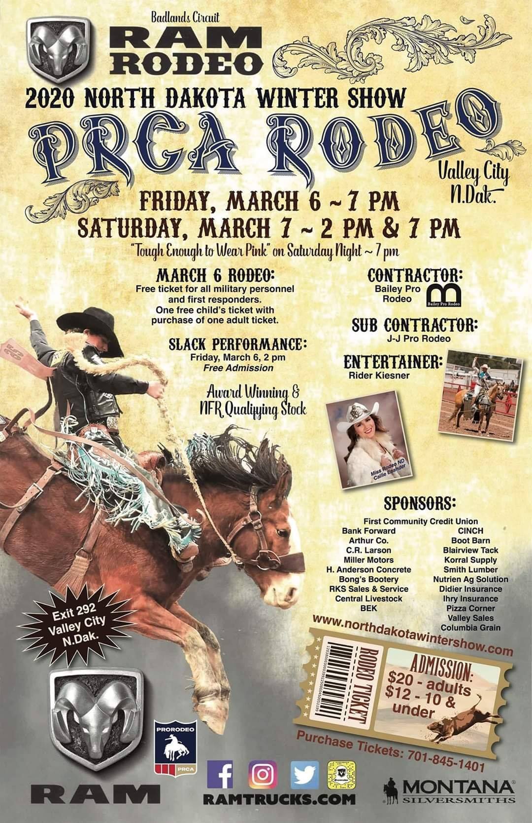 It's our 57th PRCA Rodeo March... - North Dakota Winter Show