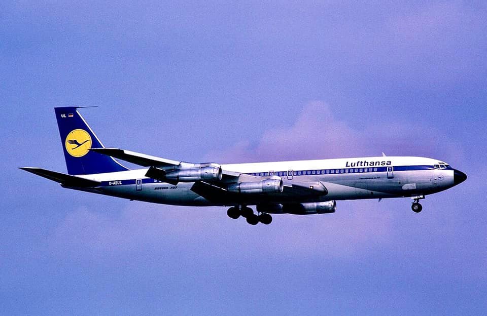 Lufthansa Boeing 707 D-ABOV at Frankfurt, a Boeing 707-330B