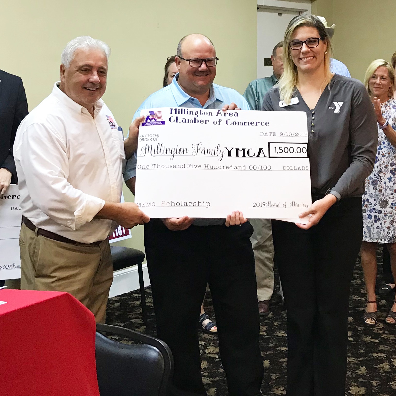 YMCA - The Millington Area Chamber of Commerce presented a check in ...