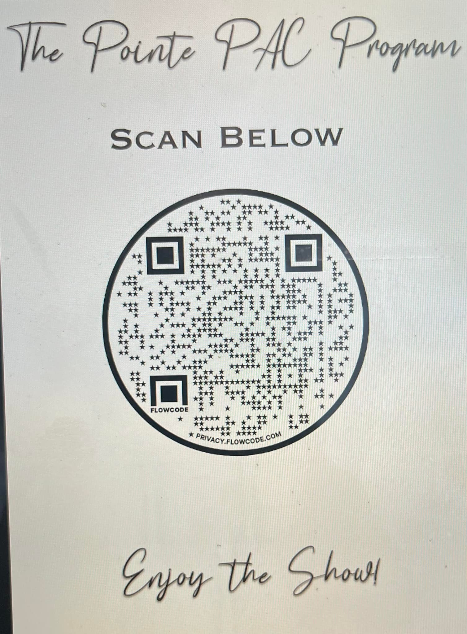 This is the QR code... - The Pointe Performing Arts Center