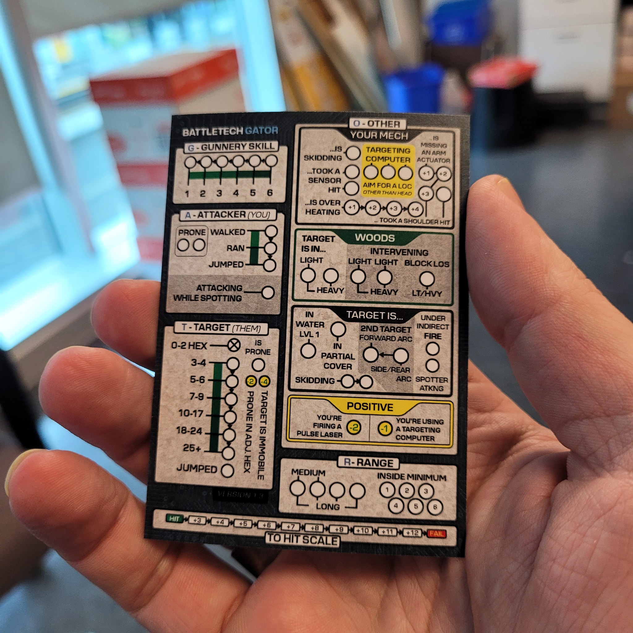 Free Battletech handheld reference cards