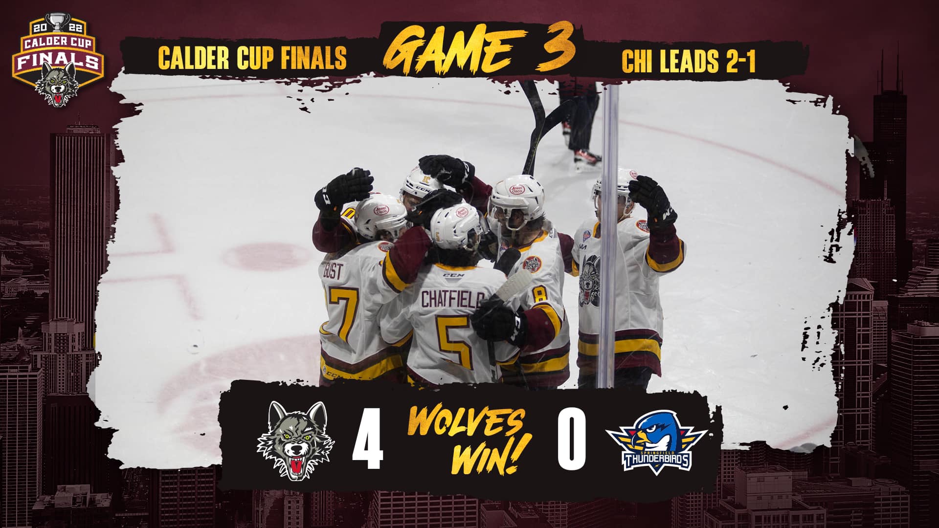 Chicago Wolves - THAT'S A CALDER CUP PLAYOFF DUB 🤠 series...