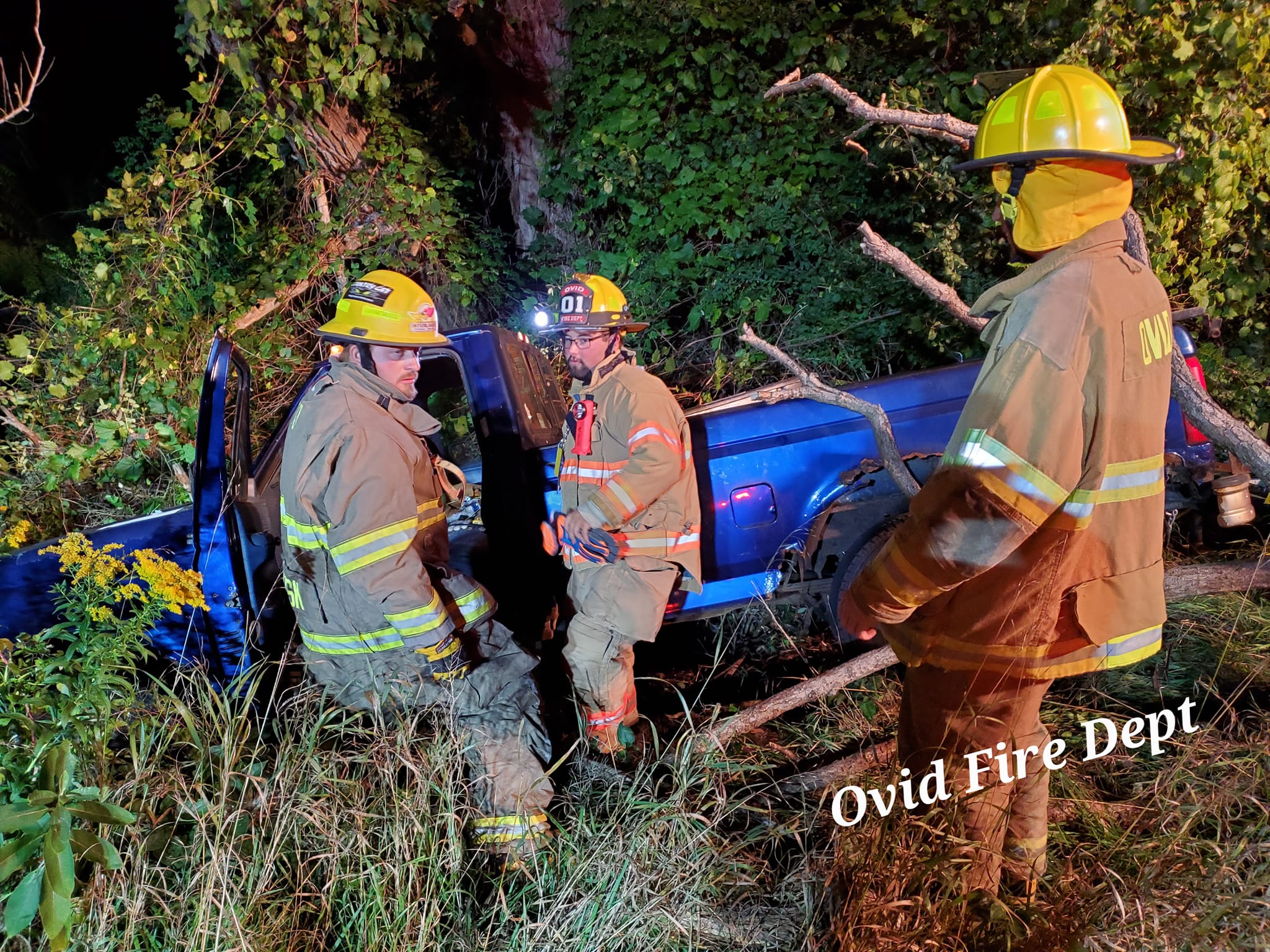 Ovid - A rather unusual personal injury accident tonight. An individual ...