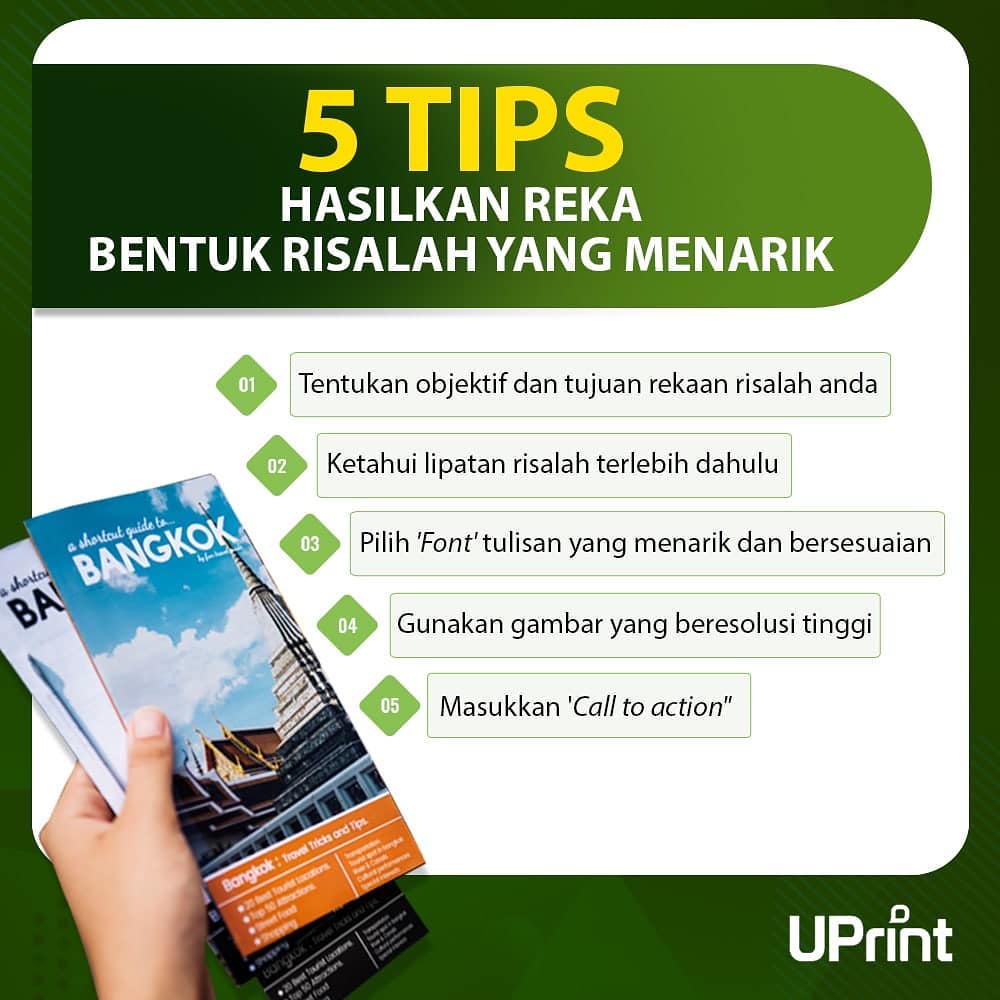 UPrint - 5 Tips hasilkan rekabentuk risalah yang menarik 🌟 📌 ...