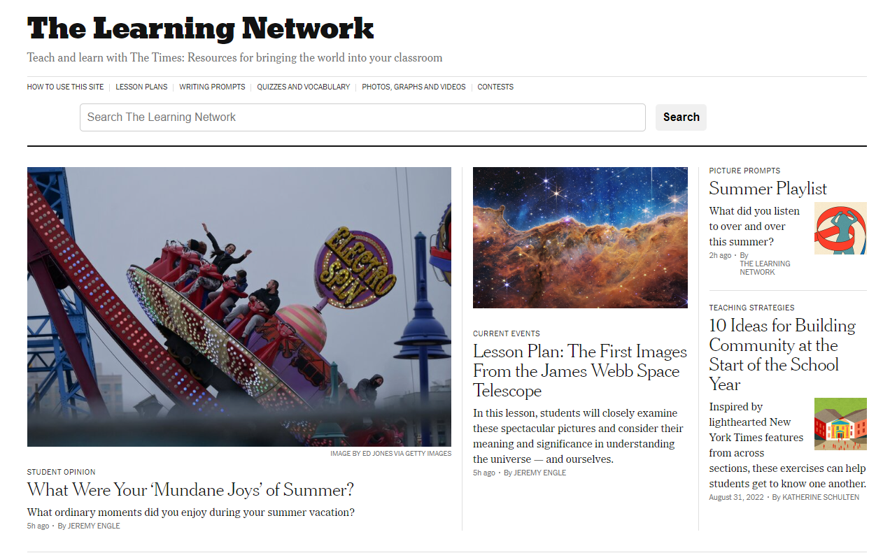 The New York Times - The Learning Network