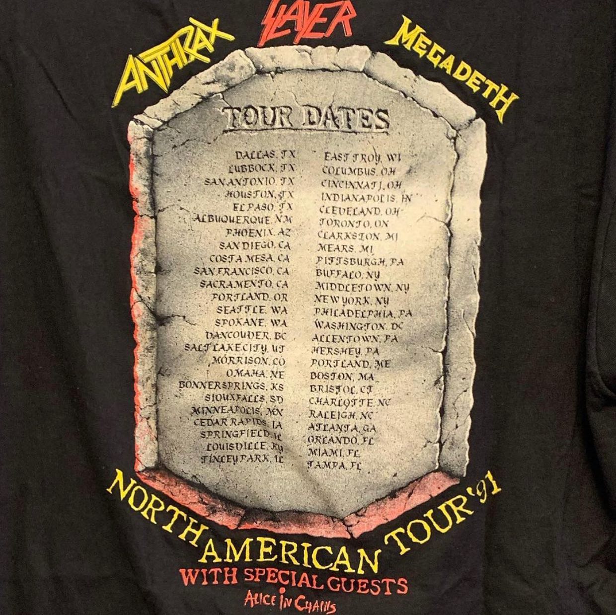 These were great shows! #clashofthetitans #Anthrax #slayer