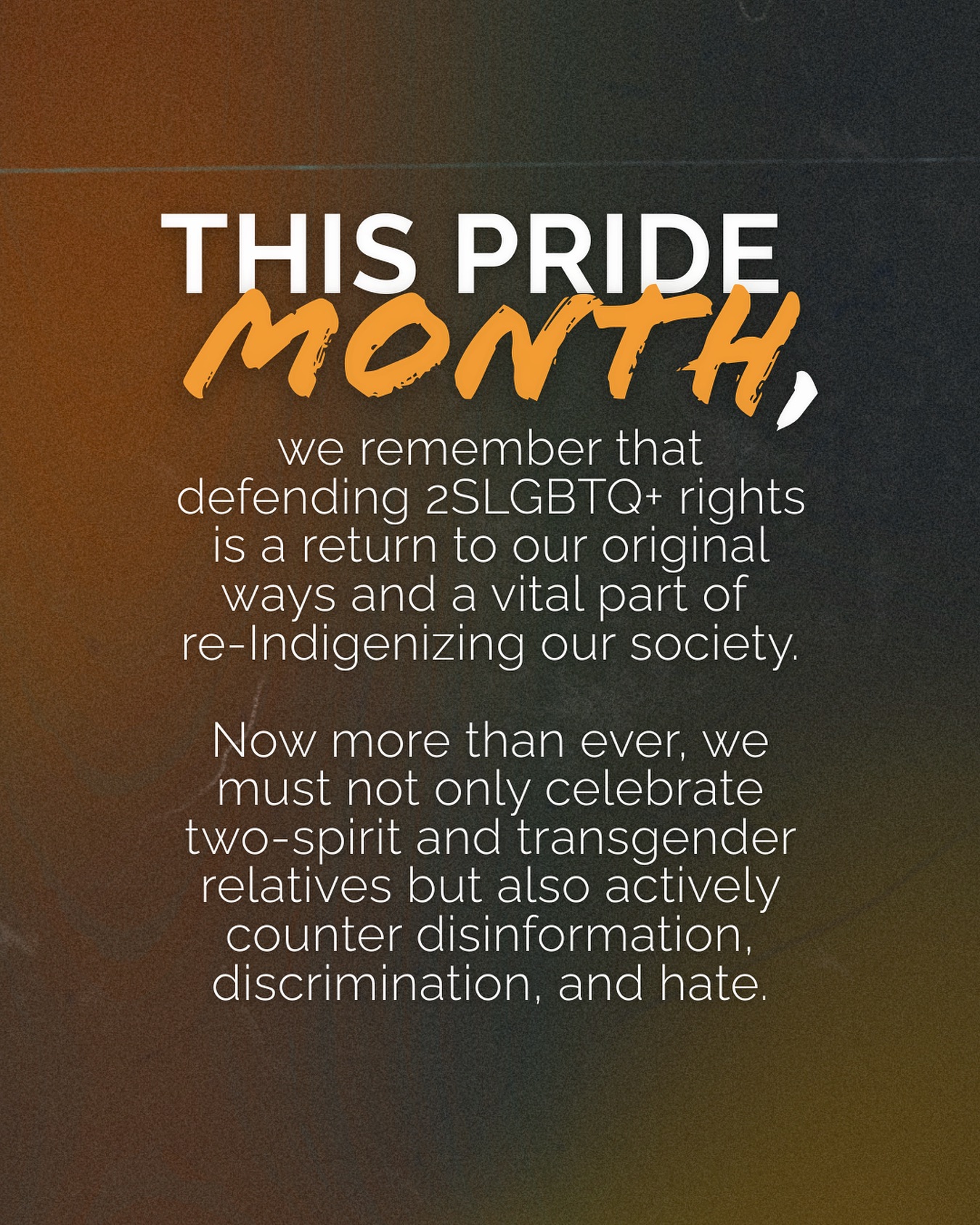 Native - 🌈 This Pride Month, we remember that defending 2SLGBTQ+ rights ...