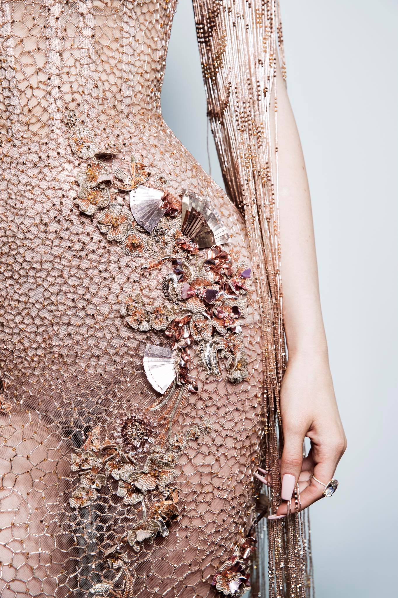 Kylie Jenner in a sheer rose gold embellished #AtelierVersace gown on occasion of the 2017 #MetGala. Discover the world of Atelier Versace: https://goo.gl/VnKGA0
