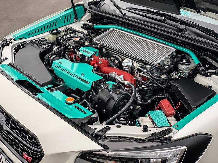 PERRIN - All hyper teal 🙌 anyone else's engine bay look like this ...