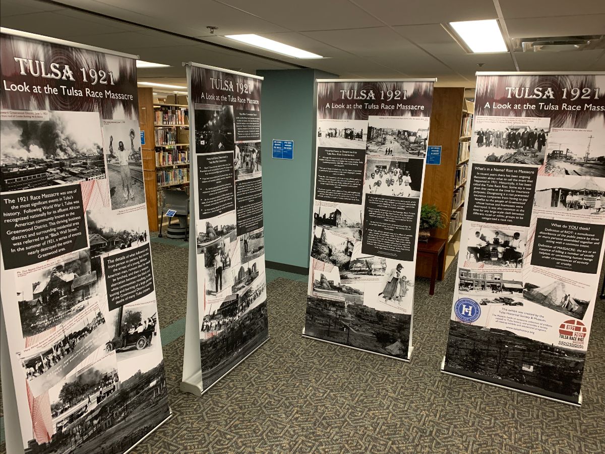 TCC Library - Tulsa Race Massacre Display at the TCC...