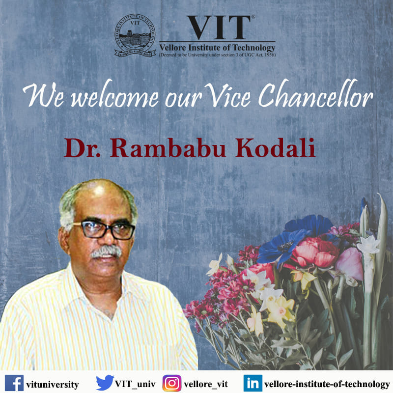 VIT - Dr. Rambabu Kodali has more than 35 years of experience in ...