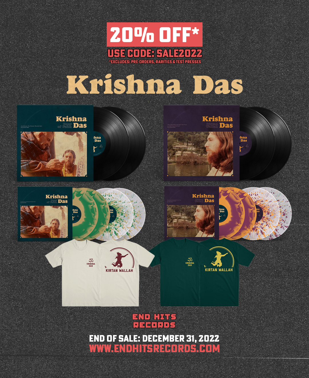 Radha Krsna Temple album on limited edition orange vinyl for