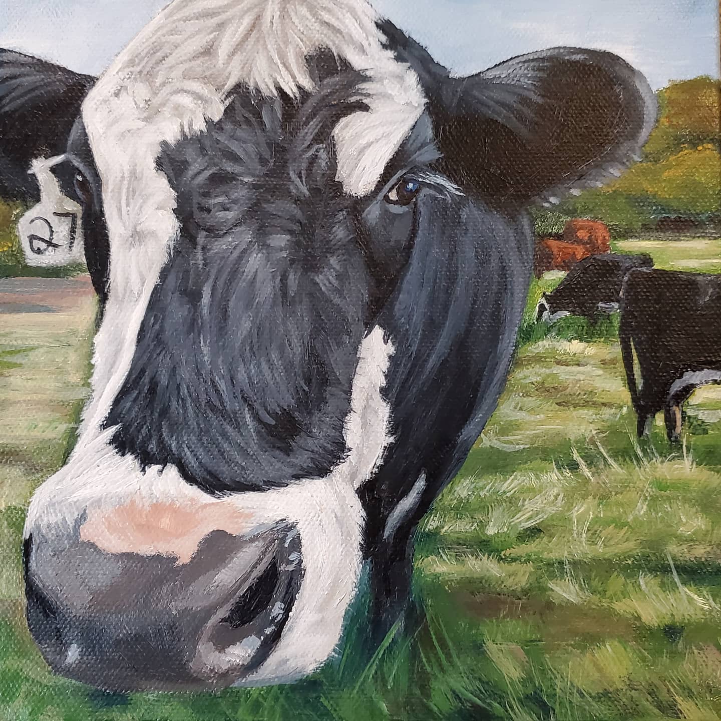 Something different. Yes . . . I painted a cow in 2011 for the