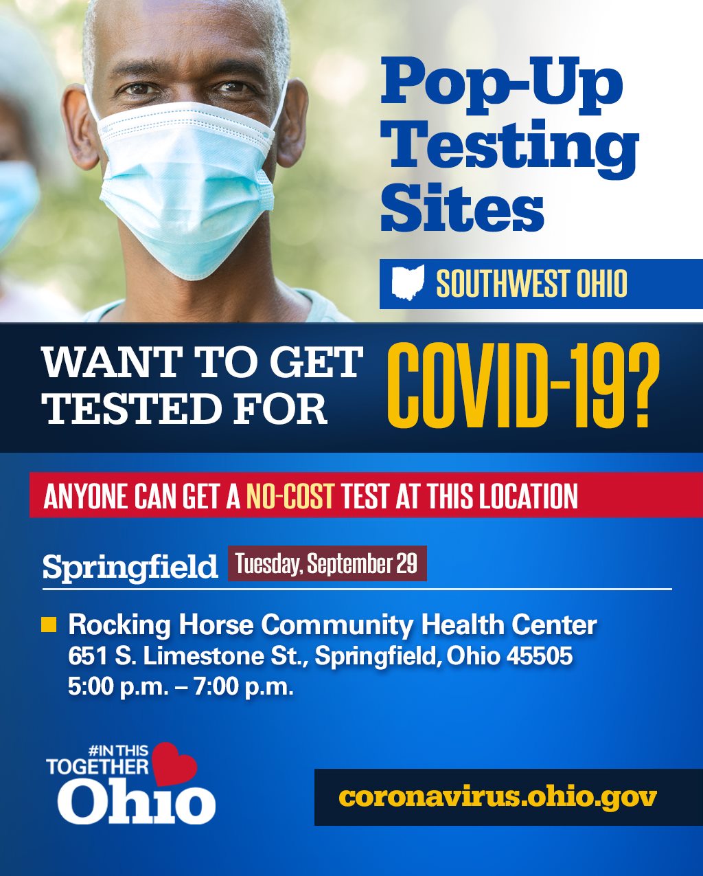 TODAY: pop-up testing in... - Ohio Department of Health | Facebook