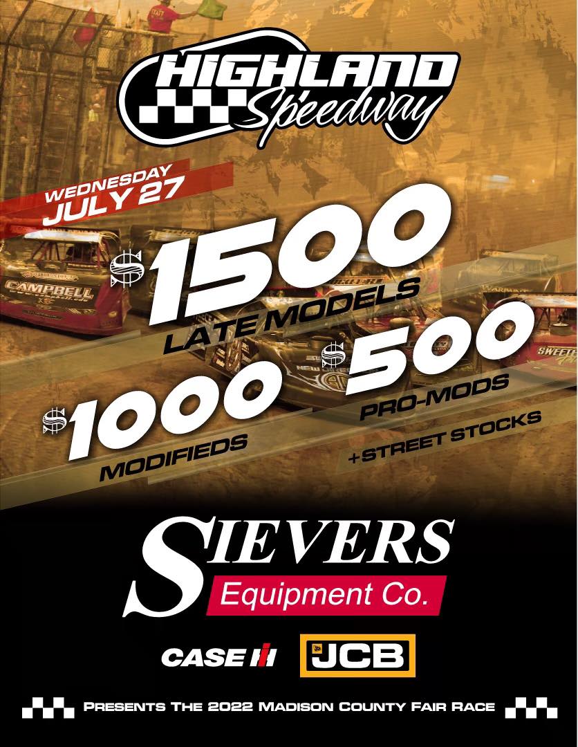 Highland Speedway - Fair Race is around the corner! Don’t miss it ...