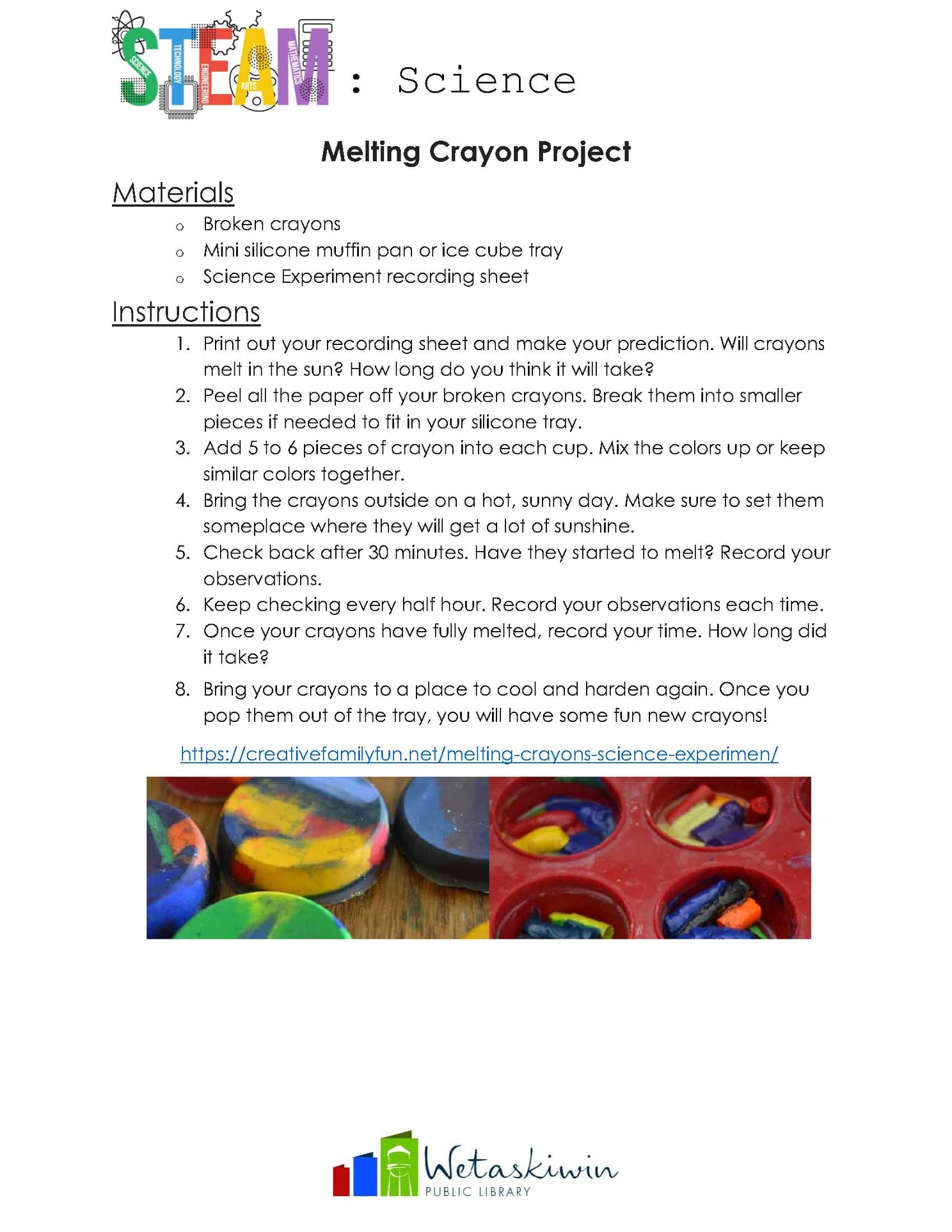 This week's STEAM activity is... - Wetaskiwin Public Library