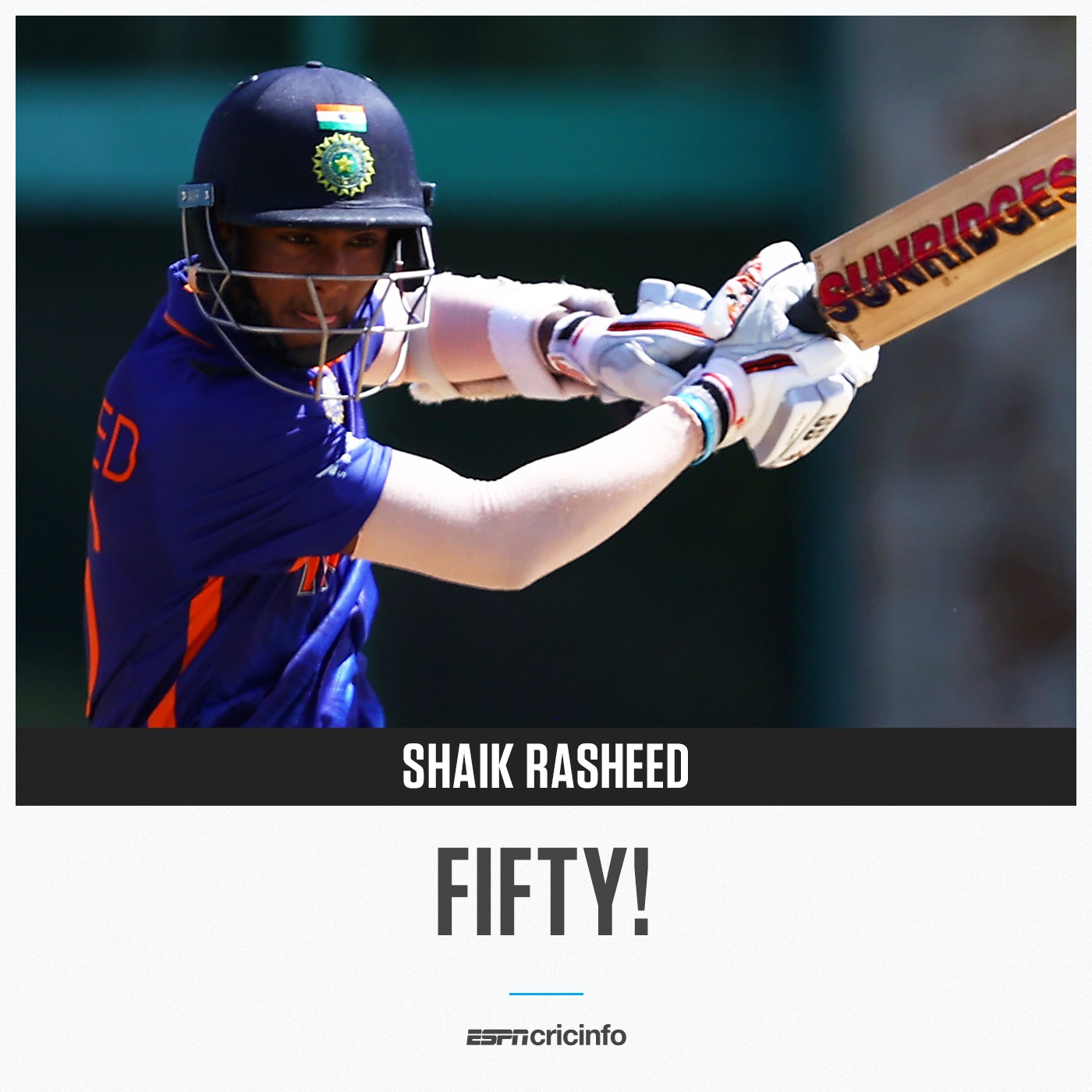 ESPNcricinfo - Shaik Rasheed, India's big match player Semi-final Comes ...