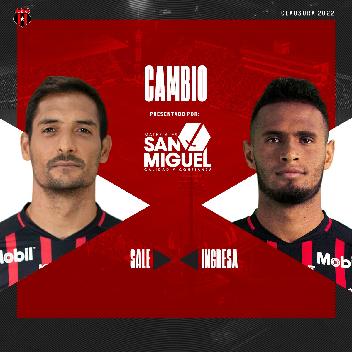 🔄 Cambio Materiales San... - Liga Deportiva Alajuelense | Facebook