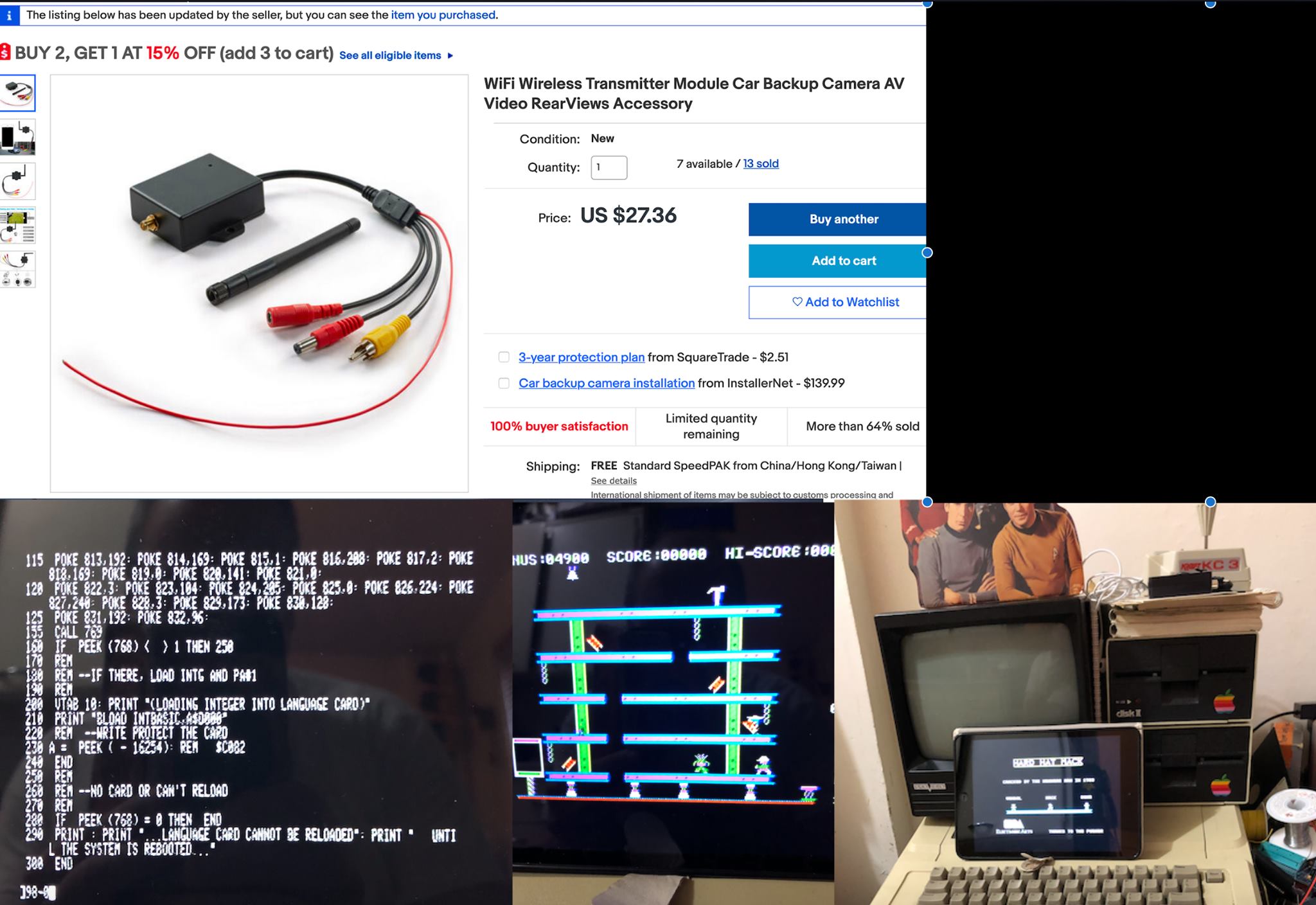 Apple ][ video output adapter recommendations