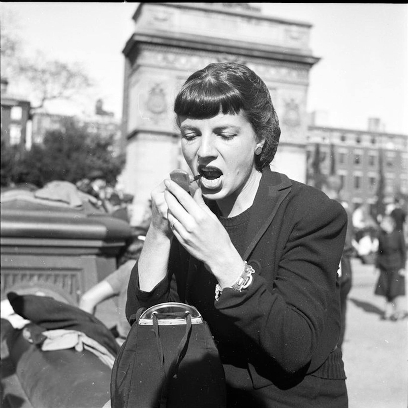 1957. At The Washington Square Fountain. David Heath, photog.