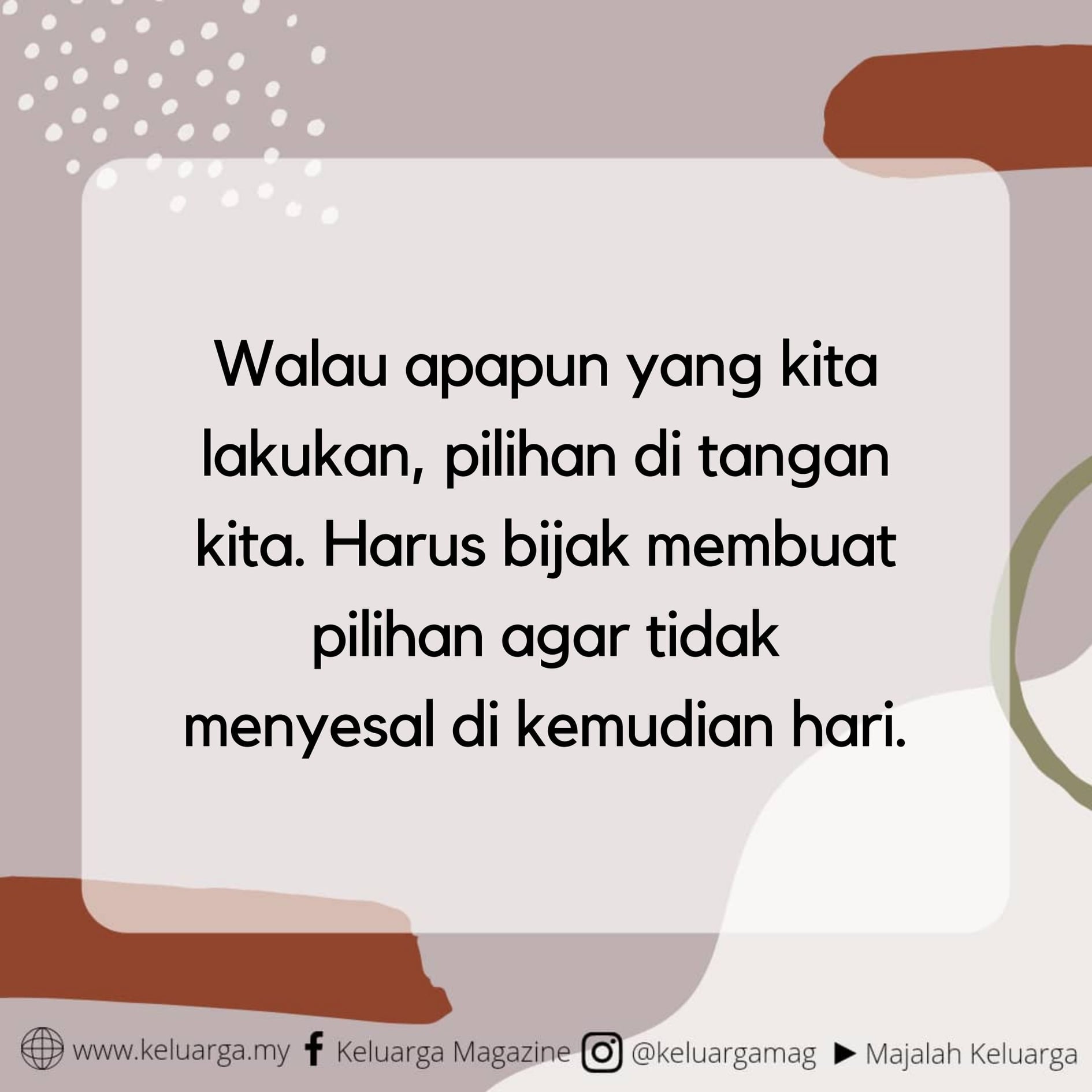 Keluarga Buat Keputusan Terbaik Untuk Diri Dan Keluarga Facebook
