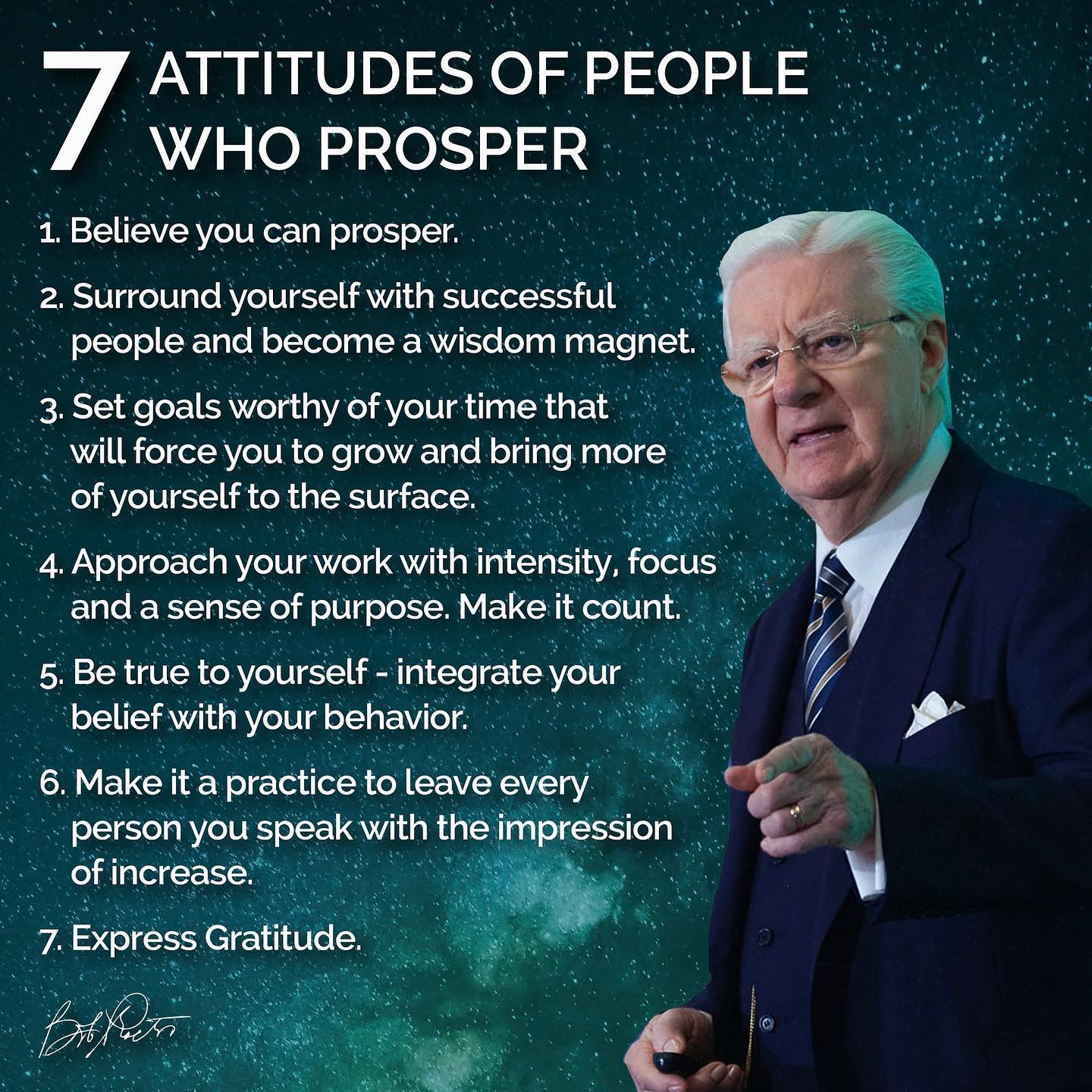 Bob Proctor - Here are 7 attitudes of people who prosper! 👇 Which one’s ...