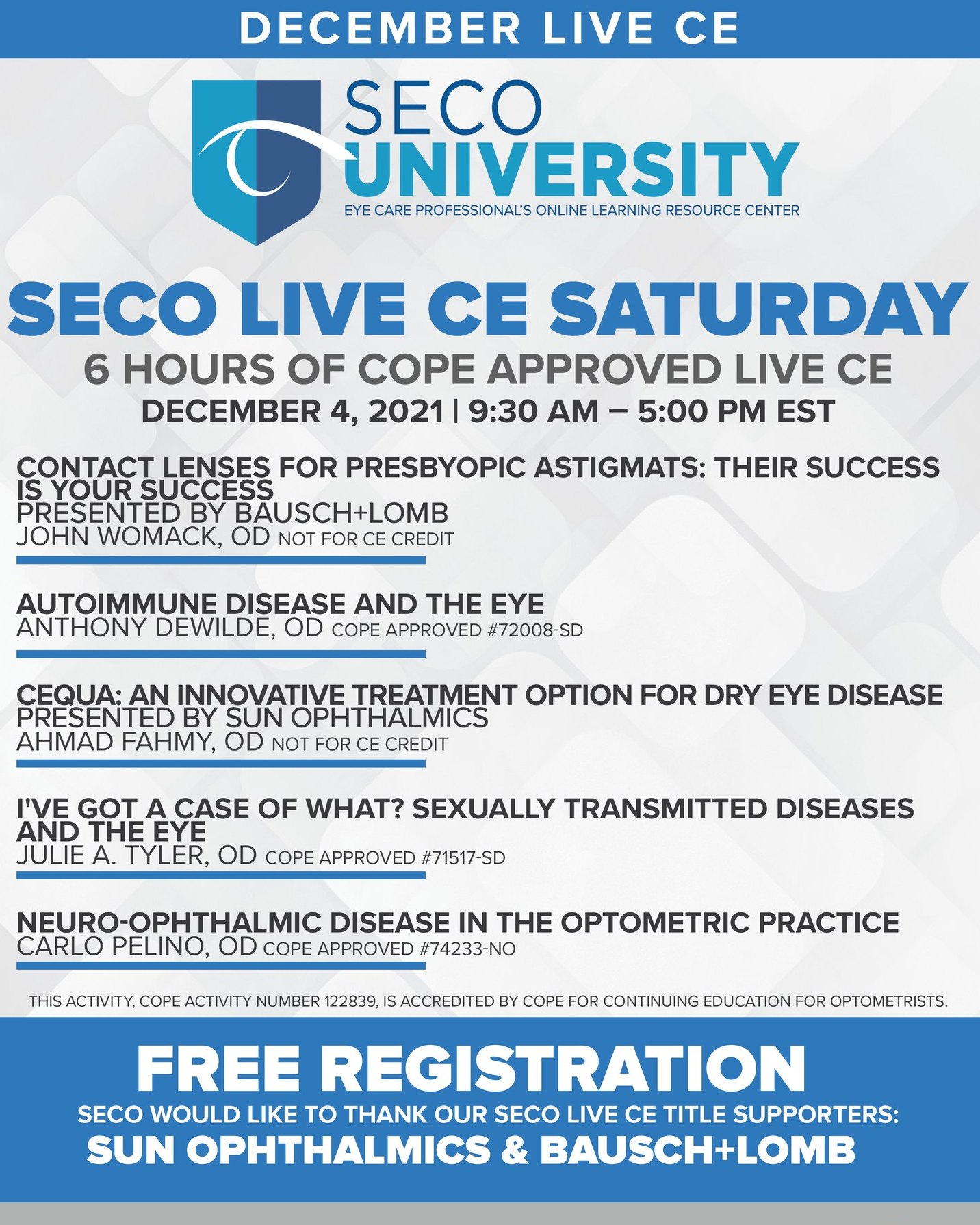 SECO International - This Saturday, a great opportunity for final CE ...