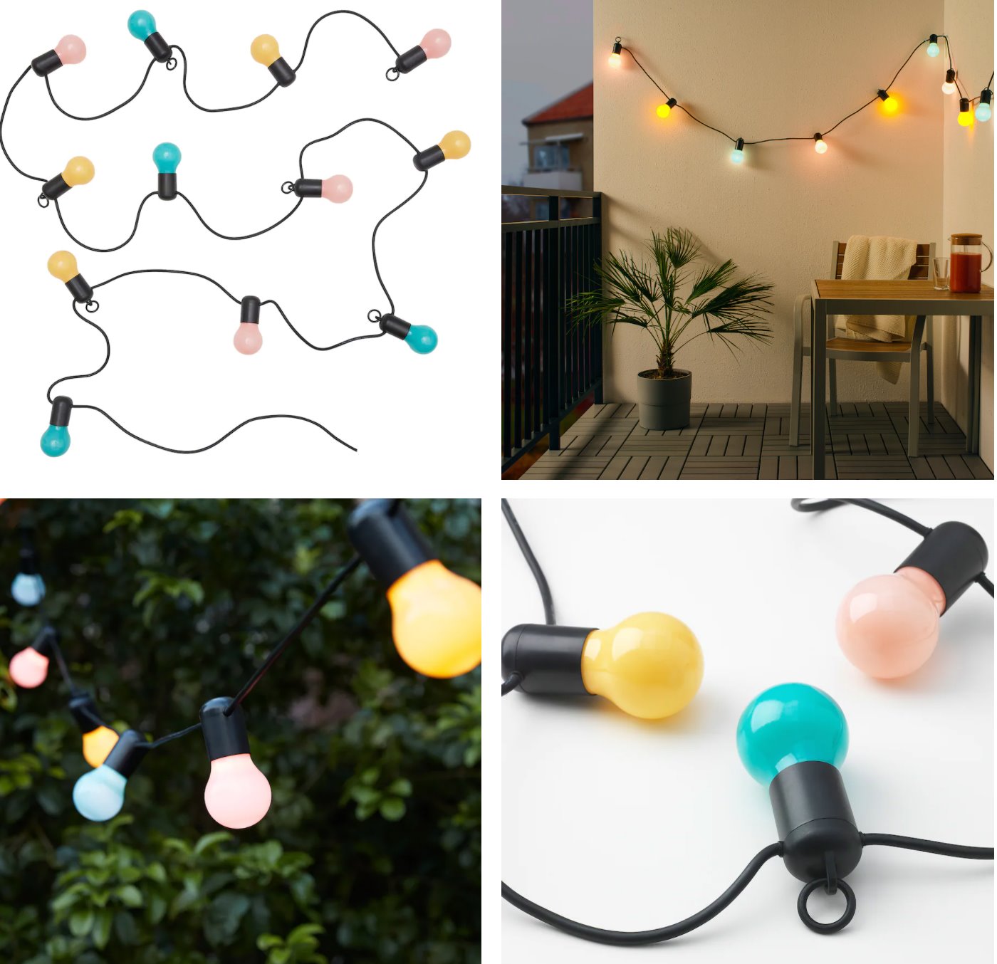 2x IKEA SOLVINDEN 12xLED-Lichterkette auf 4,4m (außen) gefunden bei https://www.ikea.com/de/de/p/solvinden-lichterkette -12-led-fuer-draussen-bunt-40453037