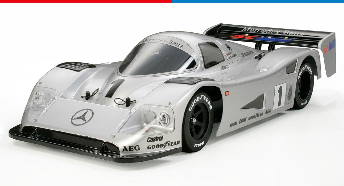 タミヤCカー　Mercedes Benz C11 (ボディーカストロール塗装) Tamiya Mercedes C11 RC car with custom paint job