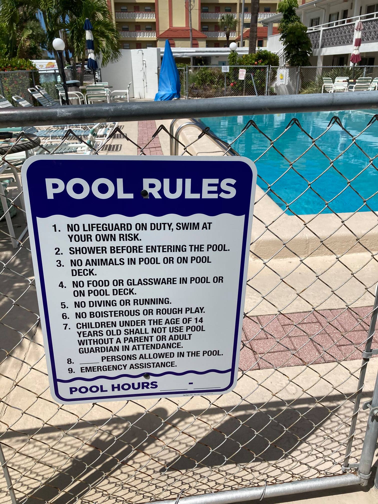 NEW POOL RULES - Holiday Isles Resort | Facebook