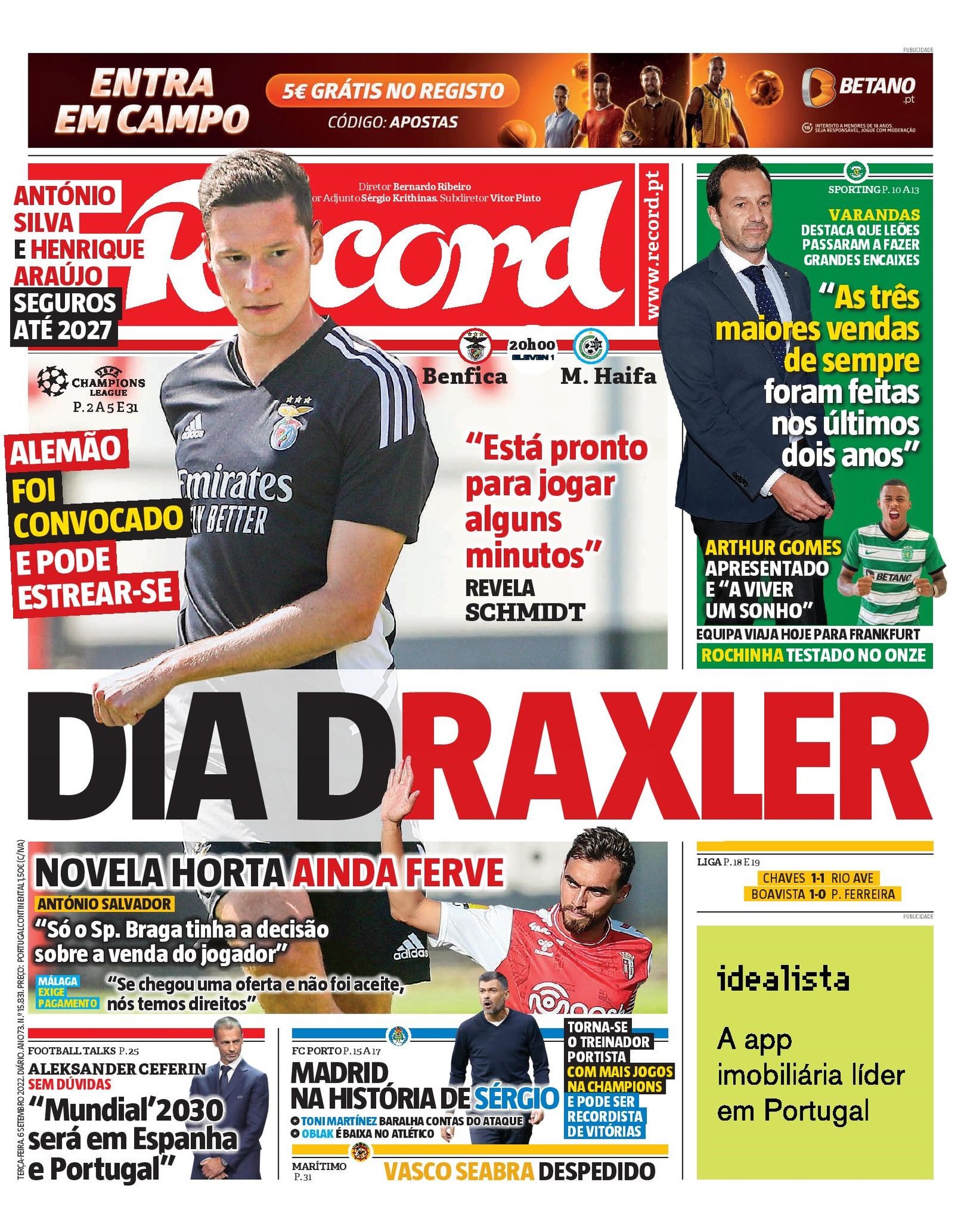 Record - Terça-feira, 6 http://www.record.pt/capas.html Assinatura ...