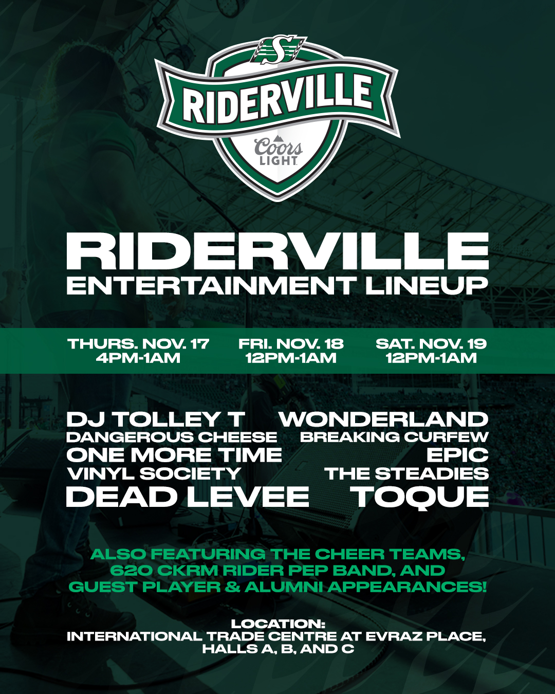 Saskatchewan Roughriders - Riderville Presented by Coors Light is back ...
