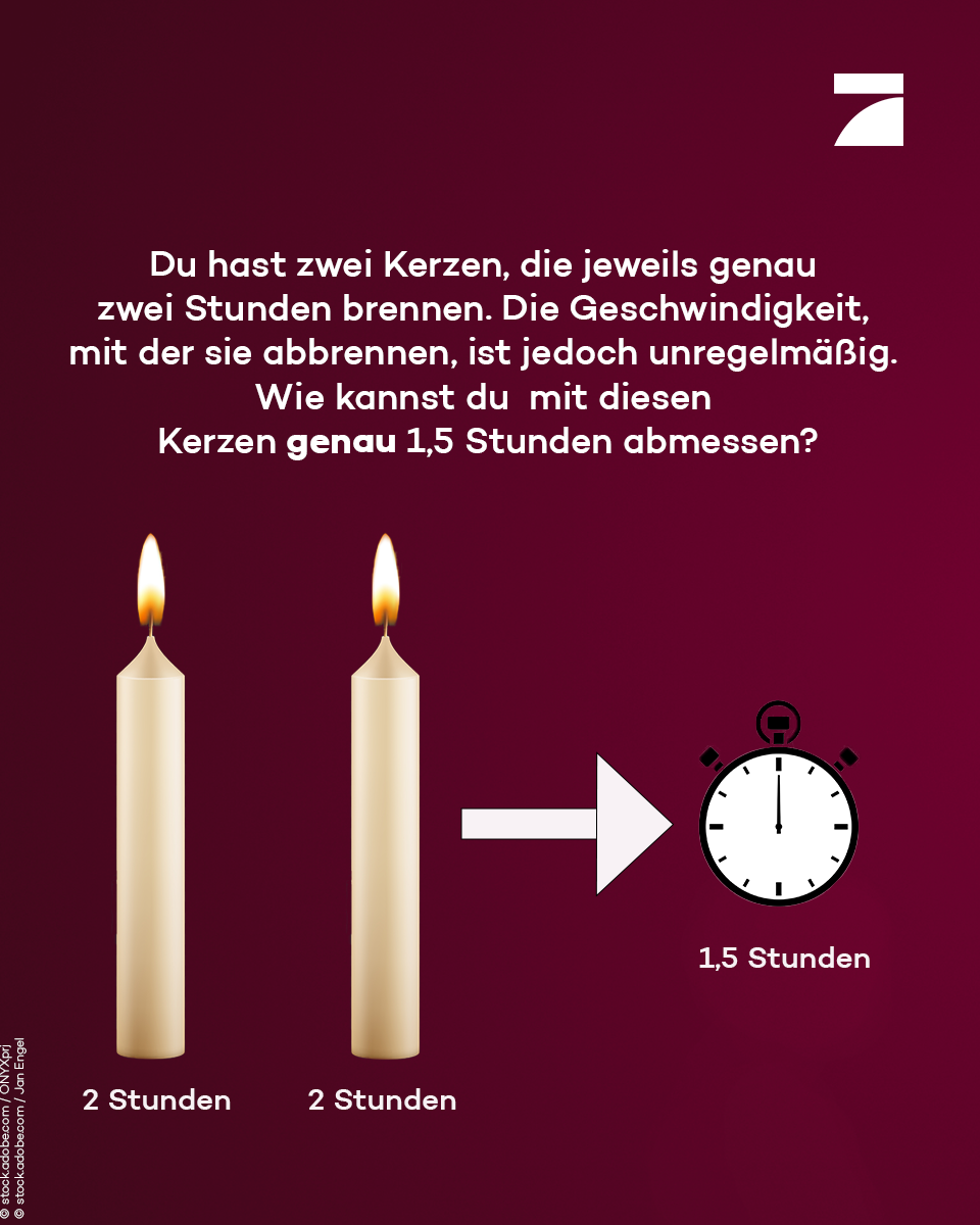 Jetzt sind die Knobel Experten gefragt. 😄 Kleiner Tipp: die Kerzen können von beiden Seiten angezündet werden. #P7Entertainment