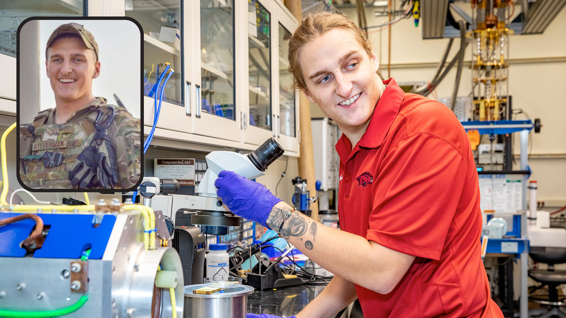 A senior physics major and math... - University of Arkansas