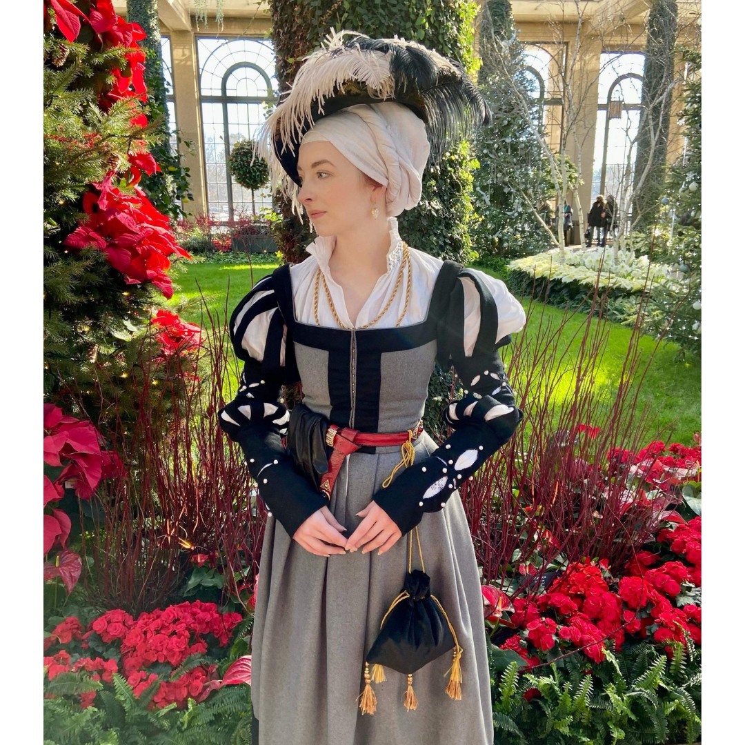 wool medieval dress Handmade Women's Viking 46.8 XXXL 15th century cotehardie, wool, red