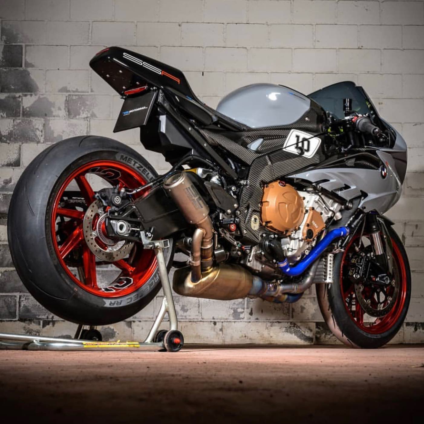 BMW S 1000 RR with SC-Project CR-T carbon fiber and titanium