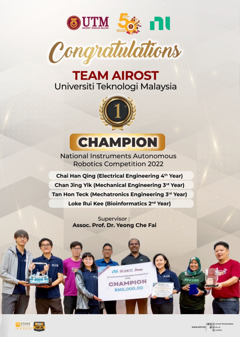Congratulations UTM... - Universiti Teknologi Malaysia (UTM)