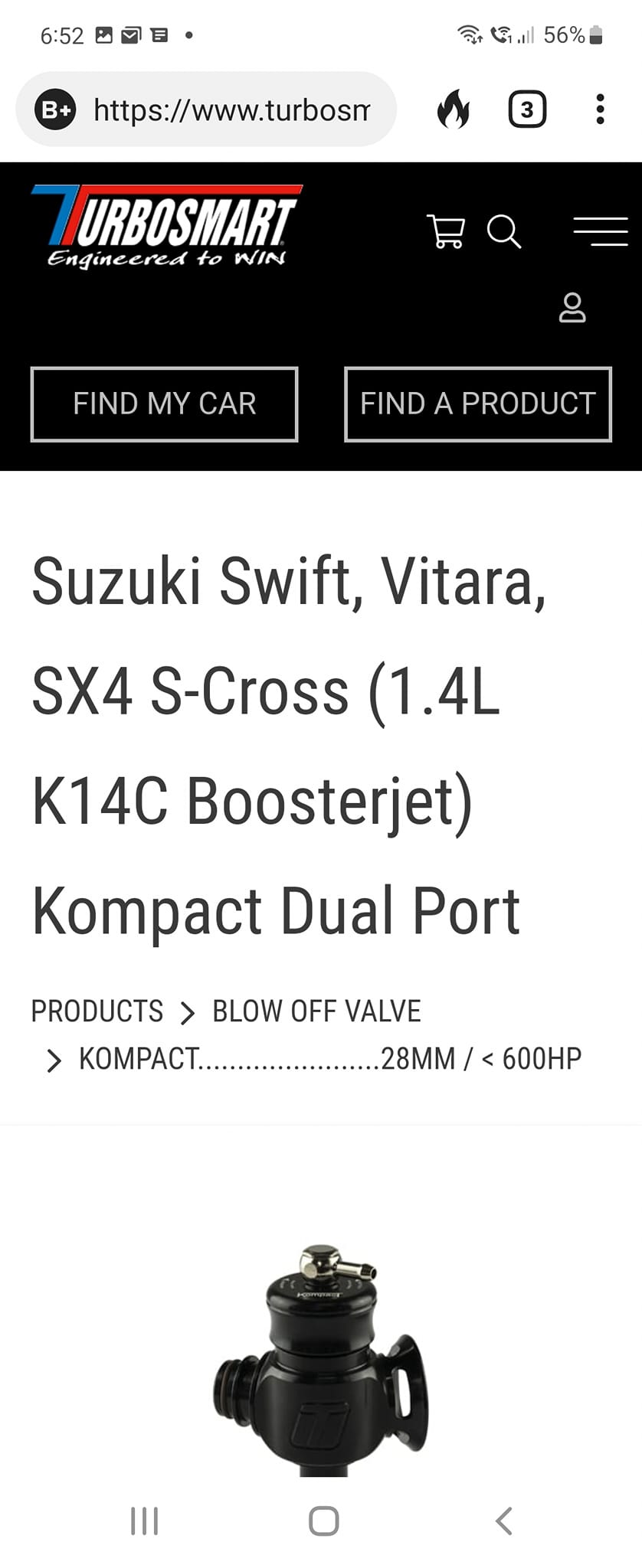Turbo Smart blowoff valve installation issues on ZC33S Swift Sport