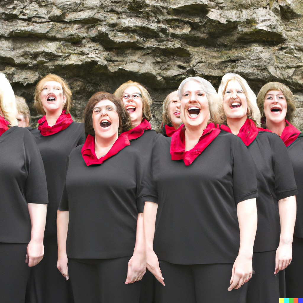 Rock Choir - We asked an #AI Image Generator to create...