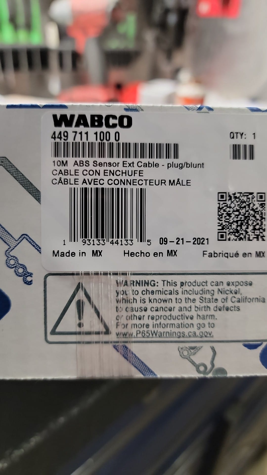 What is the name of the rubber hose for the ABS sensor and brake hose?