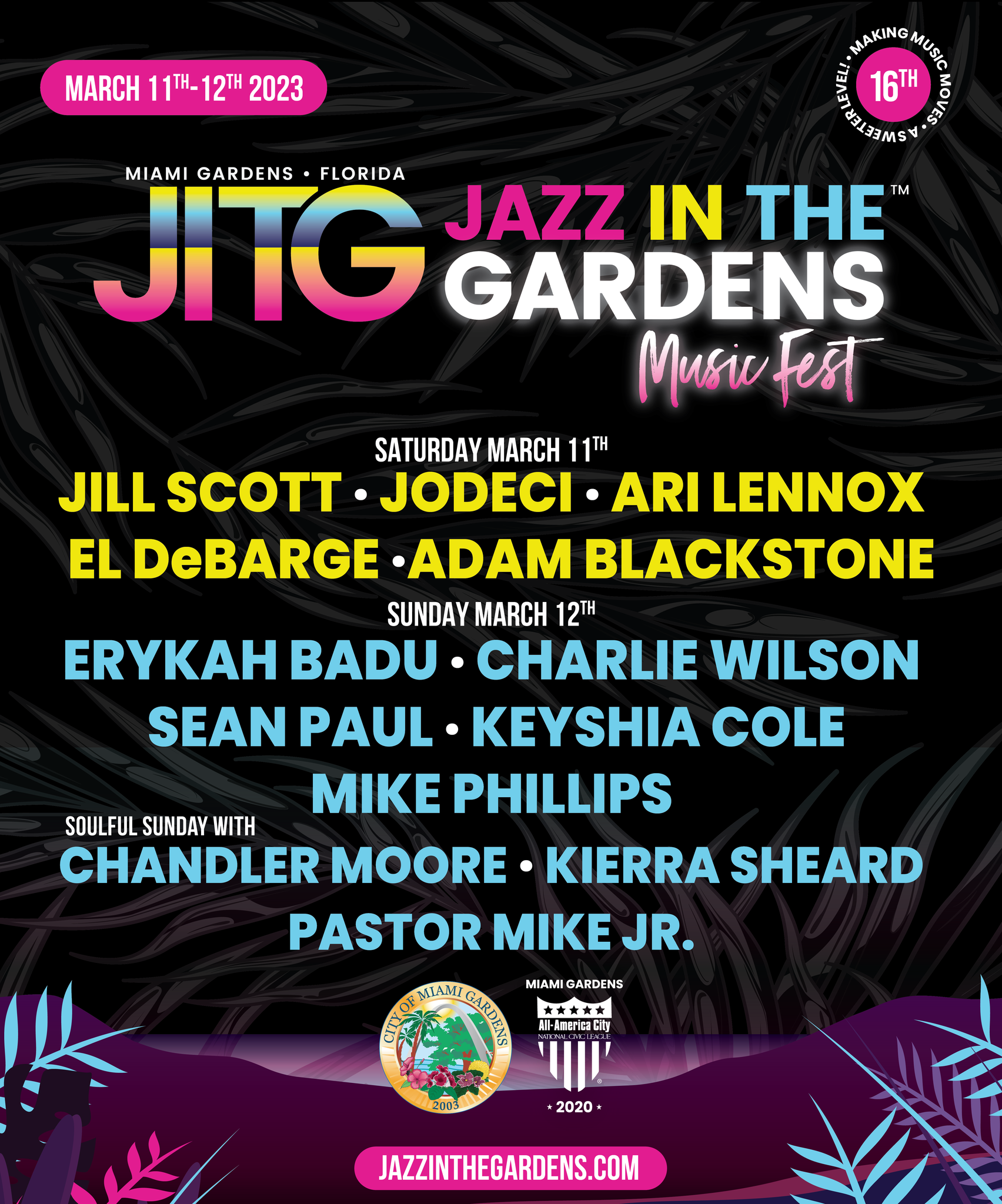 Jhené Aiko, Ludacris and Nelly and Ashanti will headline the