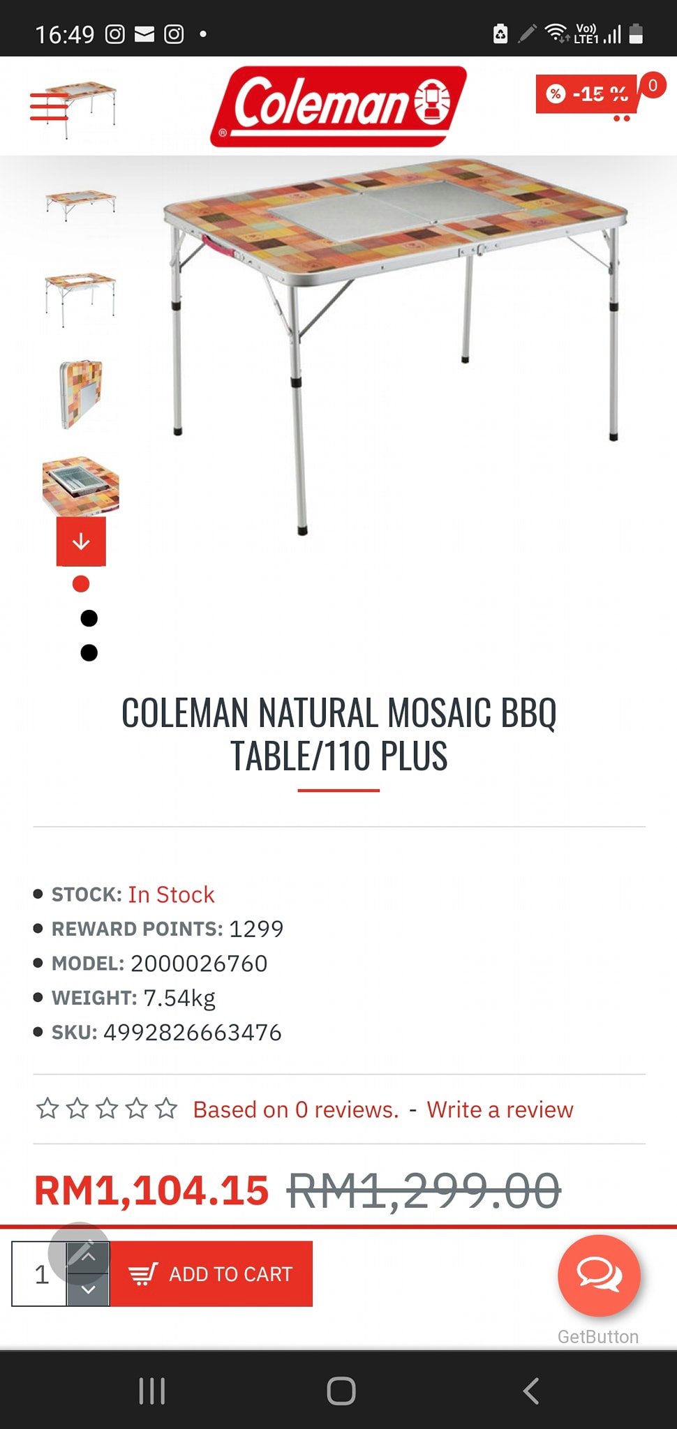 Aluminum tables for Coleman stove?