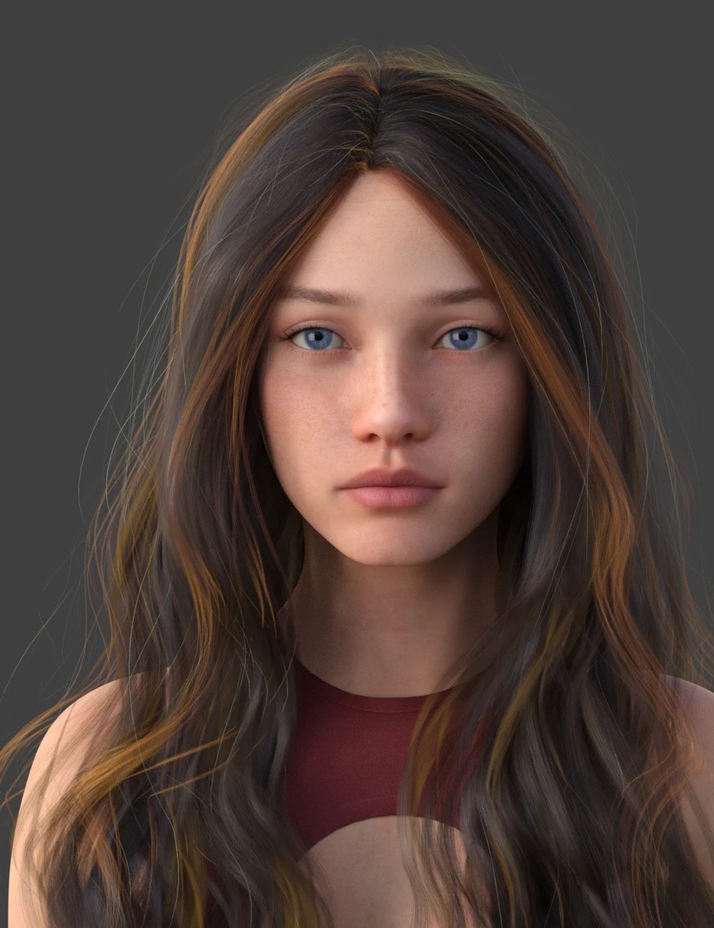 ） I A female created character No.001